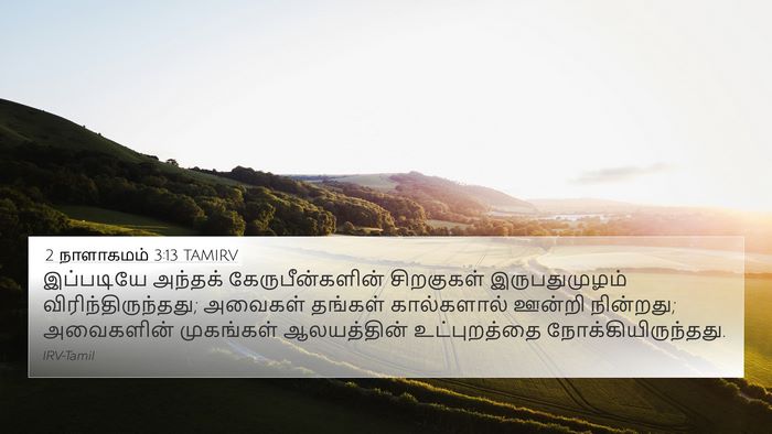 2 நாளாகமம் 3:13 TAMIRV 4K Wallpaper - இப்படியே அந்தக் - 4K Wallpaper Bible Verse