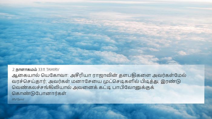 2 நாளாகமம் 33:11 TAMIRV Bible Verse Image