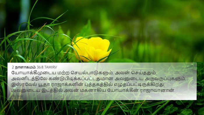 2 நாளாகமம் 36:8 TAMIRV Bible Verse Image