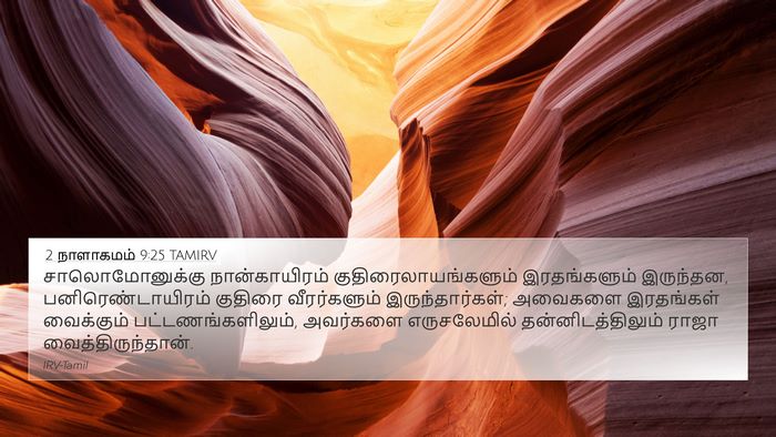 2 நாளாகமம் 9:25 TAMIRV Bible Verse Image