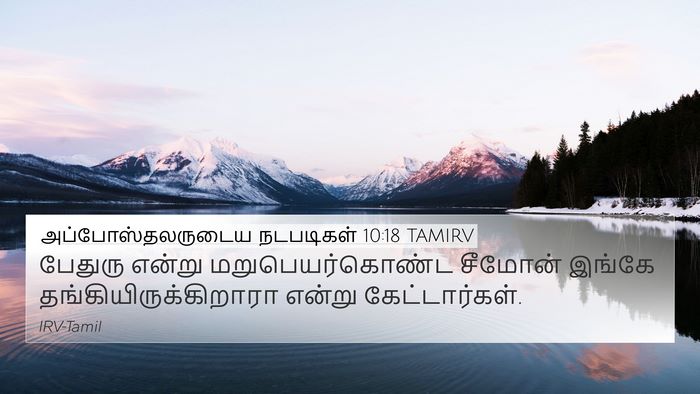 அப்போஸ்தலருடைய நடபடிகள் 10:18 TAMIRV 4K Wallpaper - பேதுரு என்று - 4K Wallpaper Bible Verse