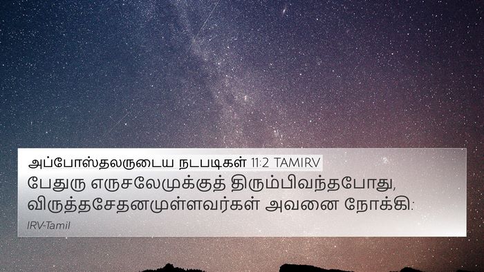 அப்போஸ்தலருடைய நடபடிகள் 11:2 TAMIRV 4K Wallpaper - பேதுரு - 4K Wallpaper Bible Verse