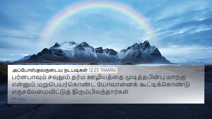 அப்போஸ்தலருடைய நடபடிகள் 12:25 TAMIRV Bible Verse Image