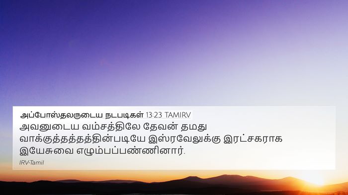அப்போஸ்தலருடைய நடபடிகள் 13:23 TAMIRV 4K Wallpaper - அவனுடைய - 4K Wallpaper Bible Verse