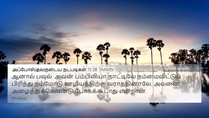 அப்போஸ்தலருடைய நடபடிகள் 15:38 TAMIRV Bible Verse Image