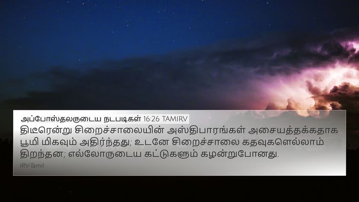 அப்போஸ்தலருடைய நடபடிகள் 16:26 TAMIRV Bible Verse Image