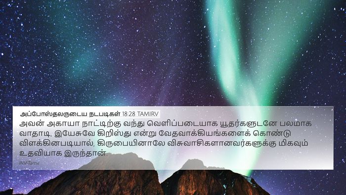 அப்போஸ்தலருடைய நடபடிகள் 18:28 TAMIRV Bible Verse Image