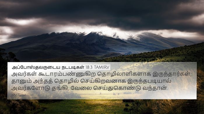அப்போஸ்தலருடைய நடபடிகள் 18:3 TAMIRV Bible Verse Image