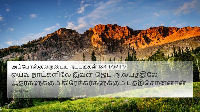 அப்போஸ்தலருடைய நடபடிகள் 18:4 TAMIRV Bible Verse Image
