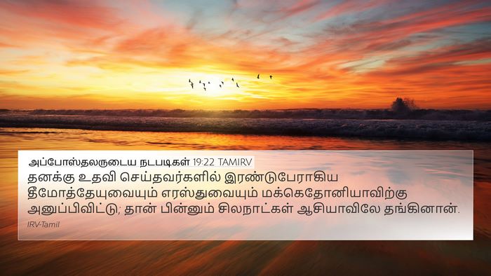 அப்போஸ்தலருடைய நடபடிகள் 19:22 TAMIRV Bible Verse Image