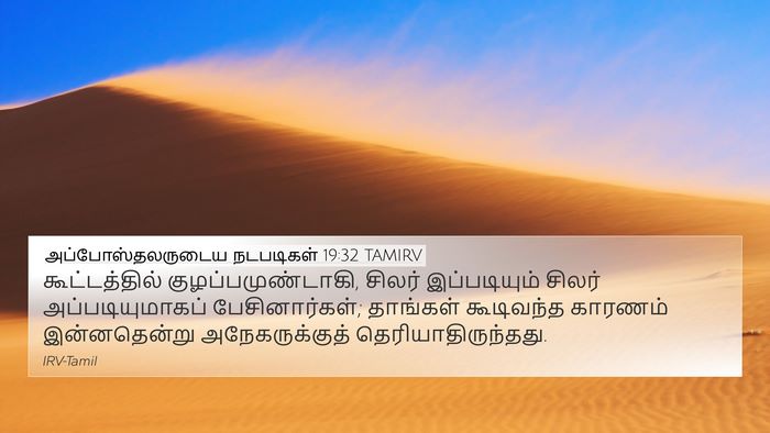 அப்போஸ்தலருடைய நடபடிகள் 19:32 TAMIRV Bible Verse Image