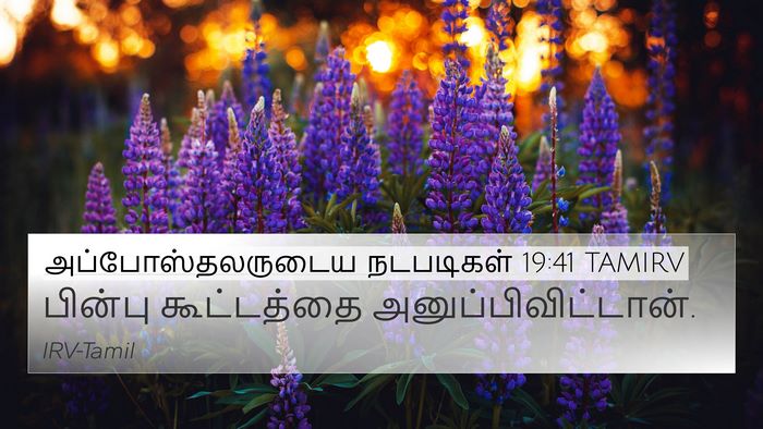அப்போஸ்தலருடைய நடபடிகள் 19:41 TAMIRV 4K Wallpaper - பின்பு கூட்டத்தை - 4K Wallpaper Bible Verse