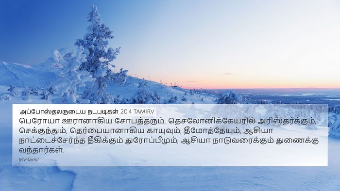 அப்போஸ்தலருடைய நடபடிகள் 20:4 TAMIRV Bible Verse Image