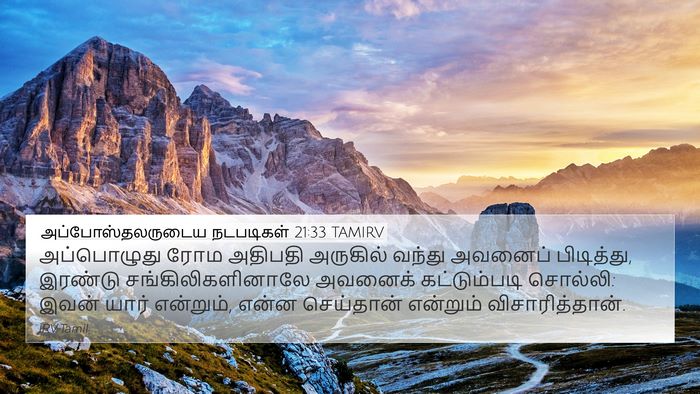 அப்போஸ்தலருடைய நடபடிகள் 21:33 TAMIRV Bible Verse Image