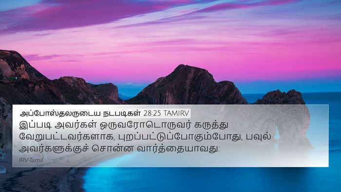 அப்போஸ்தலருடைய நடபடிகள் 28:25 TAMIRV Bible Verse Image
