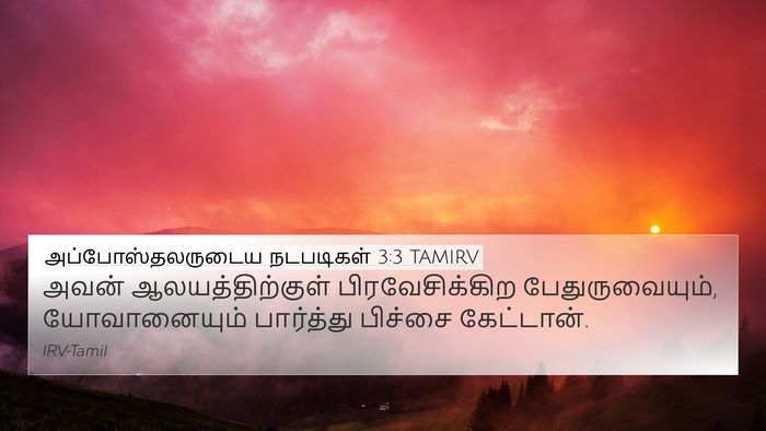 அப்போஸ்தலருடைய நடபடிகள் 3:3 TAMIRV 4K Wallpaper - அவன் - 4K Wallpaper Bible Verse