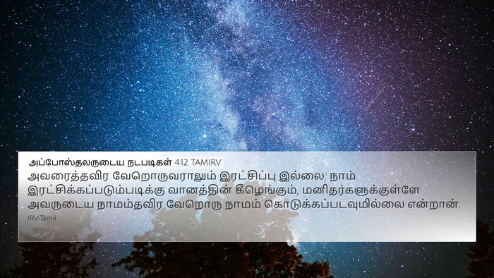 அப்போஸ்தலருடைய நடபடிகள் 4:12 TAMIRV Bible Verse Image
