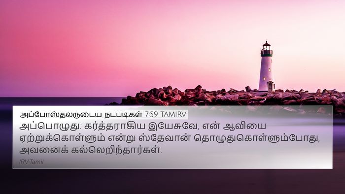 அப்போஸ்தலருடைய நடபடிகள் 7:59 TAMIRV Bible Verse Image