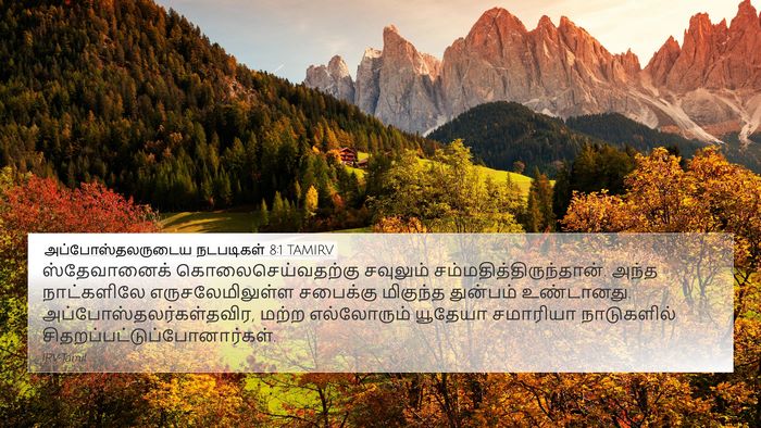 அப்போஸ்தலருடைய நடபடிகள் 8:1 TAMIRV Bible Verse Image