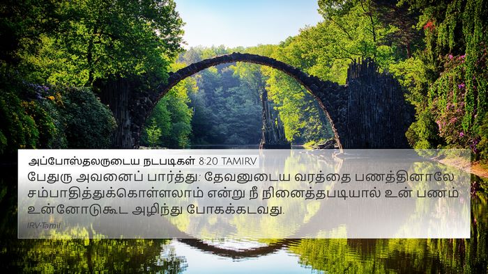 அப்போஸ்தலருடைய நடபடிகள் 8:20 TAMIRV Bible Verse Image
