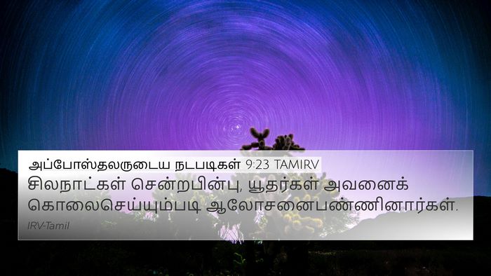 அப்போஸ்தலருடைய நடபடிகள் 9:23 TAMIRV Bible Verse Image