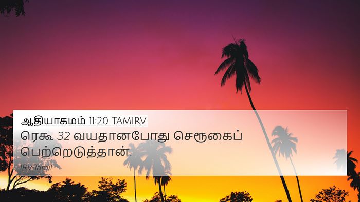 ஆதியாகமம் 11:20 TAMIRV 4K Wallpaper - ரெகூ 32 வயதானபோது - 4K Wallpaper Bible Verse