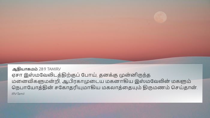 ஆதியாகமம் 28:9 TAMIRV Bible Verse Image