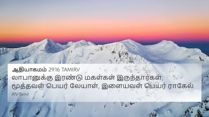 ஆதியாகமம் 29:16 TAMIRV 4K Wallpaper - லாபானுக்கு இரண்டு - 4K Wallpaper Bible Verse