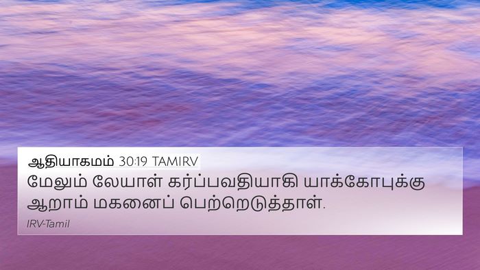 ஆதியாகமம் 30:19 TAMIRV Bible Verse Image