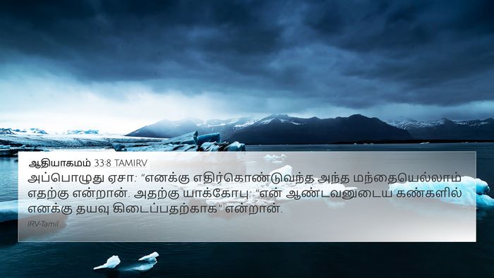 ஆதியாகமம் 33:8 TAMIRV Bible Verse Image