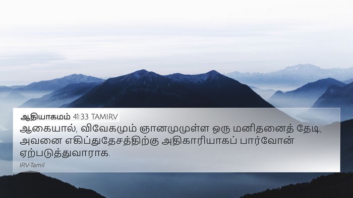 ஆதியாகமம் 41:33 TAMIRV Bible Verse Image