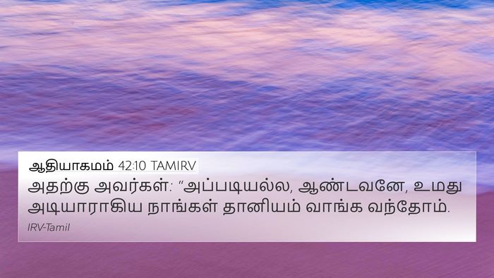 ஆதியாகமம் 42:10 TAMIRV 4K Wallpaper - அதற்கு அவர்கள்: - 4K Wallpaper Bible Verse