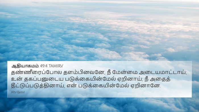 ஆதியாகமம் 49:4 TAMIRV Bible Verse Image