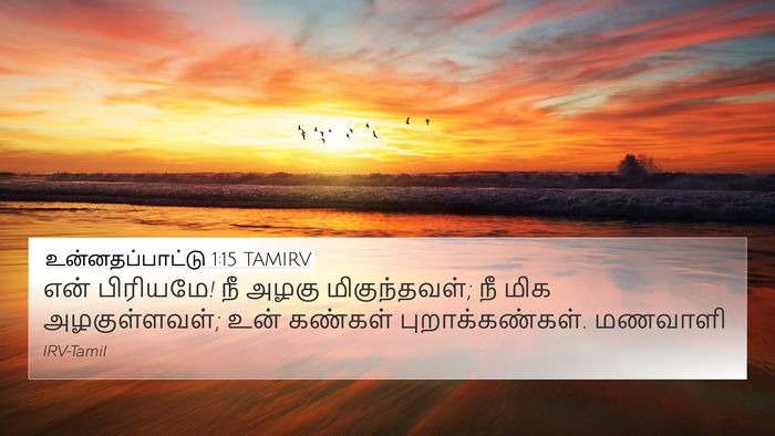 உன்னதப்பாட்டு 1:15 TAMIRV Bible Verse Image
