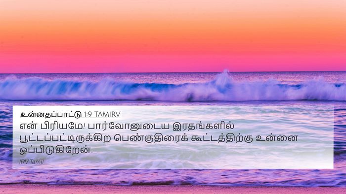 உன்னதப்பாட்டு 1:9 TAMIRV 4K Wallpaper - என் பிரியமே! - 4K Wallpaper Bible Verse