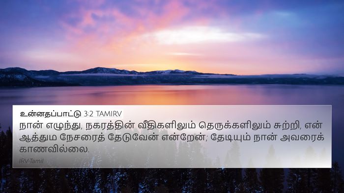 உன்னதப்பாட்டு 3:2 TAMIRV 4K Wallpaper - நான் எழுந்து, - 4K Wallpaper Bible Verse