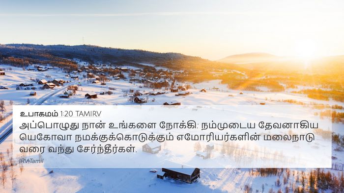 உபாகமம் 1:20 TAMIRV 4K Wallpaper - அப்பொழுது நான் - 4K Wallpaper Bible Verse