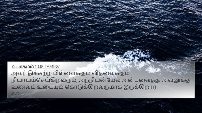 உபாகமம் 10:18 TAMIRV Bible Verse Image