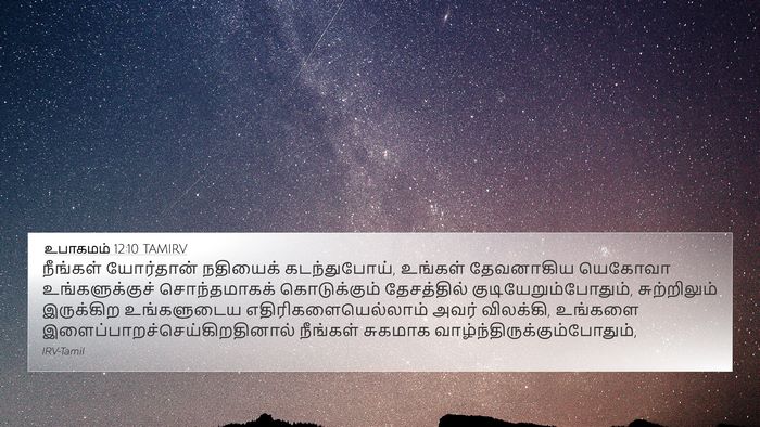 உபாகமம் 12:10 TAMIRV Bible Verse Image