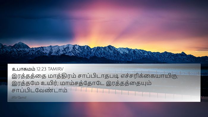 உபாகமம் 12:23 TAMIRV 4K Wallpaper - இரத்தத்தை - 4K Wallpaper Bible Verse