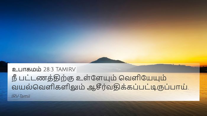 உபாகமம் 28:3 TAMIRV Bible Verse Image