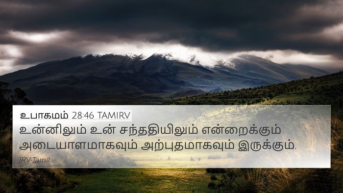 உபாகமம் 28:46 TAMIRV Bible Verse Image