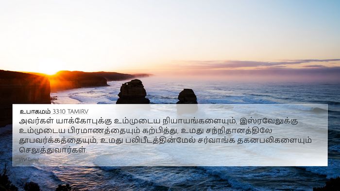 உபாகமம் 33:10 TAMIRV Bible Verse Image