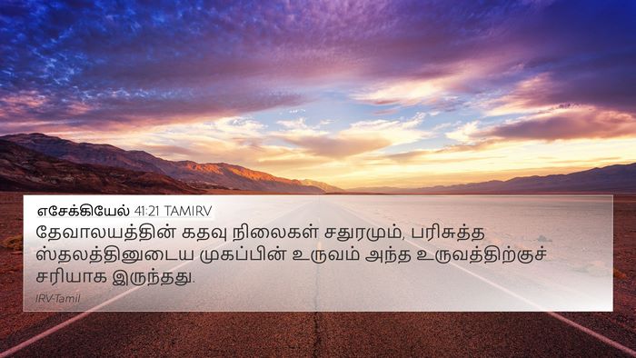எசேக்கியேல் 41:21 TAMIRV Bible Verse Image