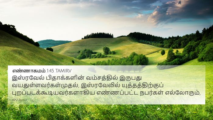 எண்ணாகமம் 1:45 TAMIRV Bible Verse Image