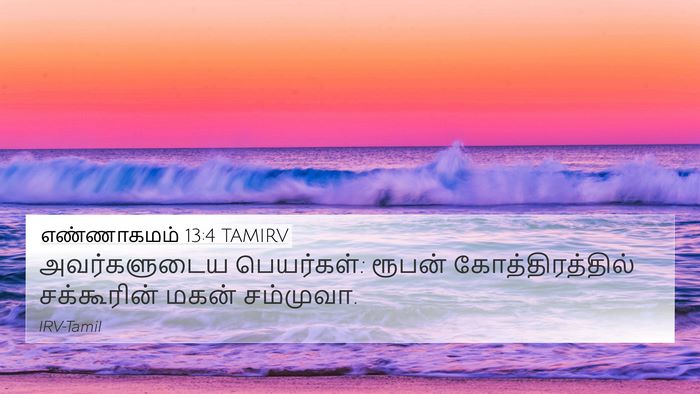 எண்ணாகமம் 13:4 TAMIRV Bible Verse Image