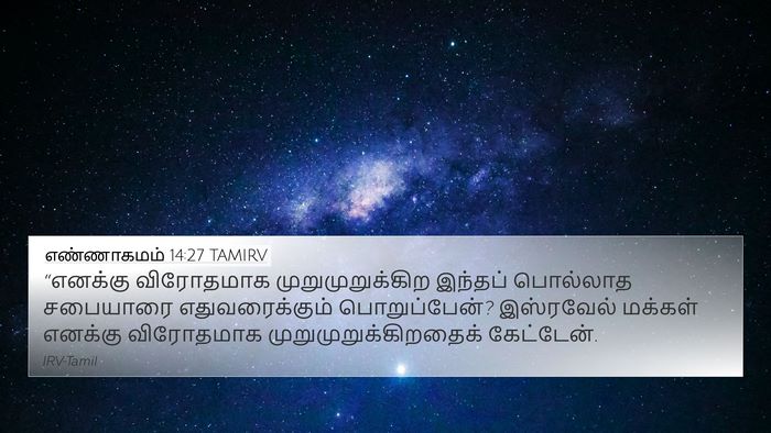 எண்ணாகமம் 14:27 TAMIRV Bible Verse Image