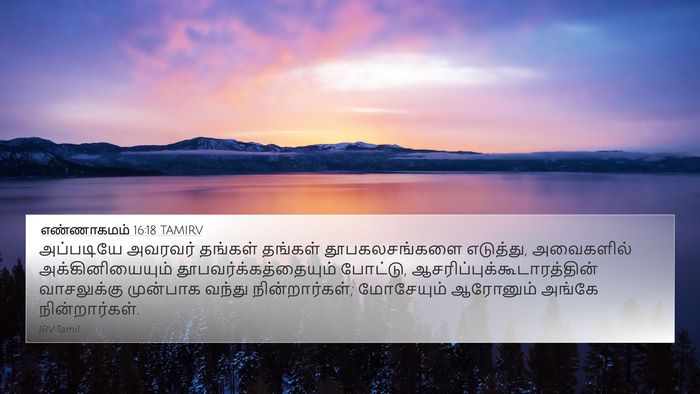 எண்ணாகமம் 16:18 TAMIRV Bible Verse Image