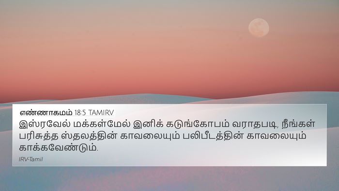 எண்ணாகமம் 18:5 TAMIRV Bible Verse Image