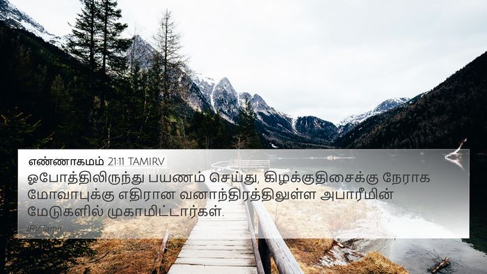 எண்ணாகமம் 21:11 TAMIRV 4K Wallpaper - ஓபோத்திலிருந்து - 4K Wallpaper Bible Verse